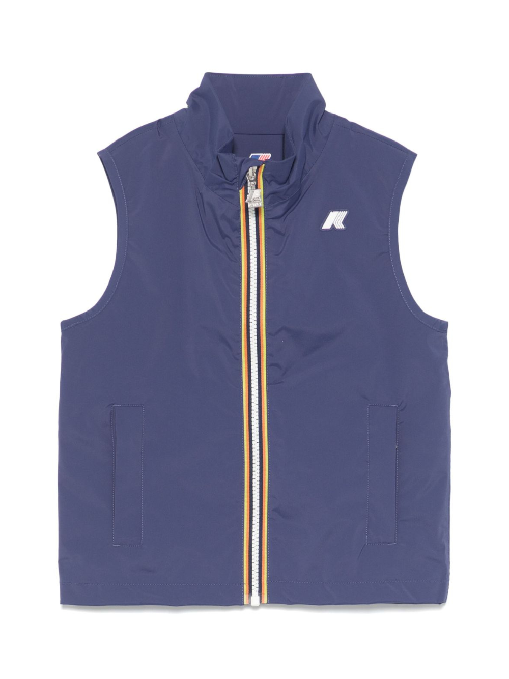 Giubbino smanicato P. Valen per bambino K Way Kids blu con antivento K41336W 867 K-WAY KIDS 