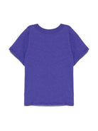 T-shirt per bambina Mini Rodini viola con tasca applicata sul petto 2522013645 PURPLE MINI RODINI 