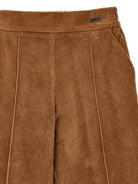 Pantaloni per bambina Monnalisa Kids marrone con tessuto a coste 17H405 8852 0005 MONNALISA KIDS 