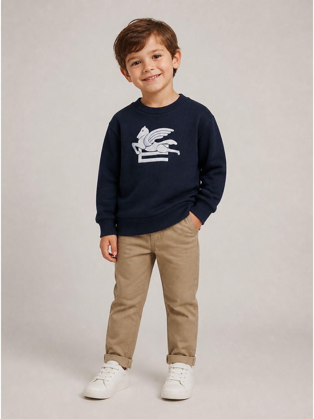 Felpa per bambino Etro Kids blu con motivo Pegaso GZ4H10 Z3183 617 ETRO KIDS 