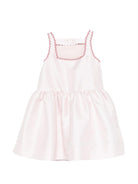 Abito per bambina Simonetta rosa con bordo aricciato SY1B02 S0251 515RS SIMONETTA KIDS 