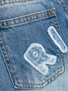 Jeans per bambino John Richmond Junior in denim con logo sul retro RBP25189JE DENIM BLUE MEDIUM JOHN RICHMOND JUNIOR 