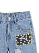 Jeans per bambina The Marc Jacobs Kids denim con toppe decorative W60728 Z10 THE MARC JACOBS KIDS 