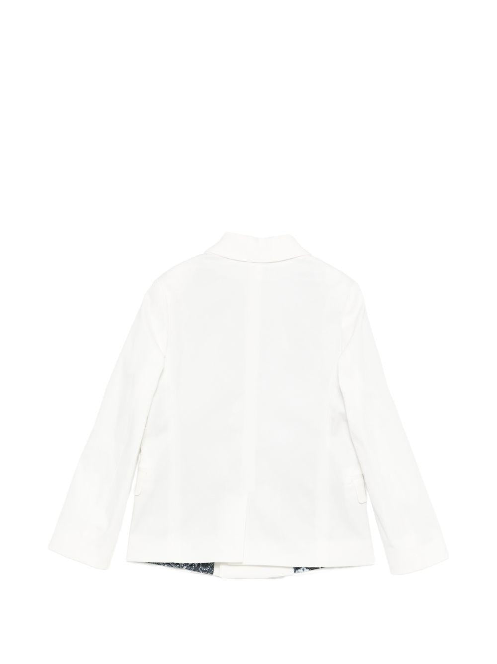 Blazer a doppiopetto per bambino Roberto Cavalli Kids bianco con bottoni CBP26100GC WHITE ROBERTO CAVALLI KIDS 
