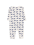 Tutina per neonato Petit Bateau beige con stampa balene all-over A0AXH 01 PETIT BATEAU KIDS 