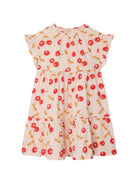 Abito Leontine per bambina Bonpoint beige con stampa Cherry S06GDRW00011 603A BONPOINT KIDS 