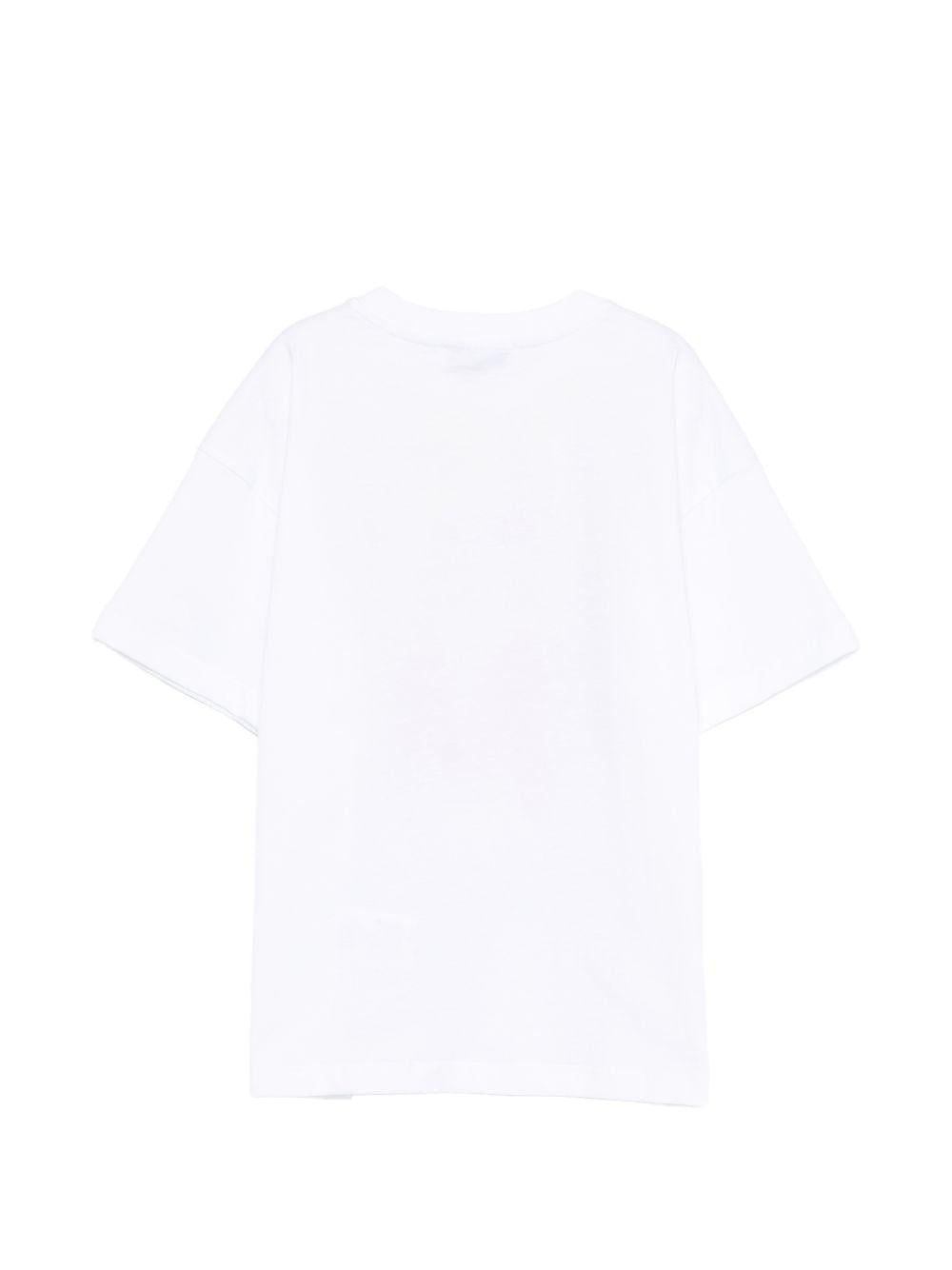 T-shirt per bambino MSGM Kids bianca con stampa grafica S6MSJBTH233 001 MSGM KIDS 