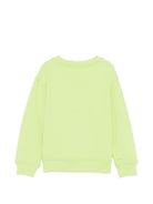 Felpa per bambini Moschino Kids verde con logo sul davanti HRF078LCA32 30355 MOSCHINO KIDS 