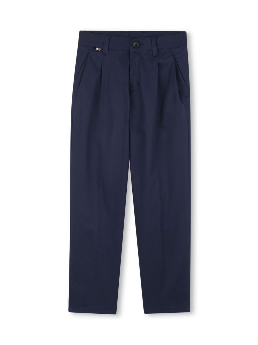 Pantaloni con piega per bambino BOSS Kidswear blu con due tasche diagonali laterali J51978 849 BOSS KIDS 