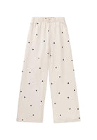 Pantaloni per bambina Molo Kids beige con ricamo cuoricini all-over 2S26I202 9536 MOLO KIDS 
