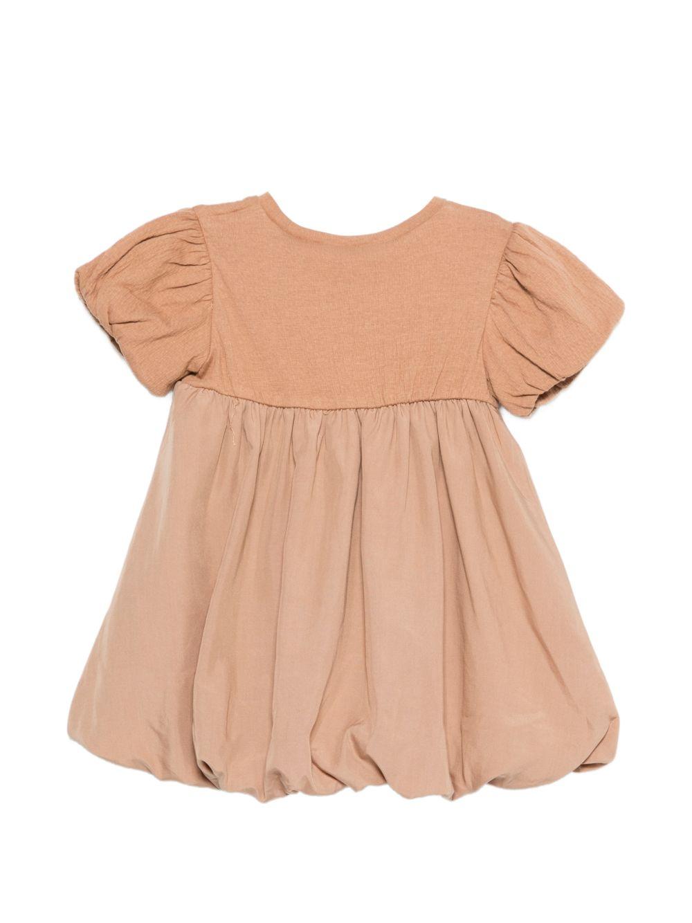 Abito Mallia per neonata Donsje marrone con maniche a palloncino 4114100 00035 DONSJE KIDS 