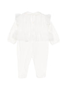 Tutina per neonata Elisabetta Franchi La Mia Bambina bianca con ruches ENTU1570JF054 0004 ElISABETTA FRANCHI KIDS 