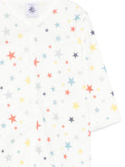 Pigiama per neonato Petit Bateau bianco con stampa stelle A0F8T 01 PETIT BATEAU 