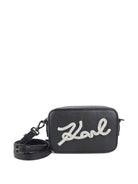Borsa a spalla per bambina Karl Lagerfeld Kids nera con strass Z31022 09B KARL LAGERFELD KIDS 