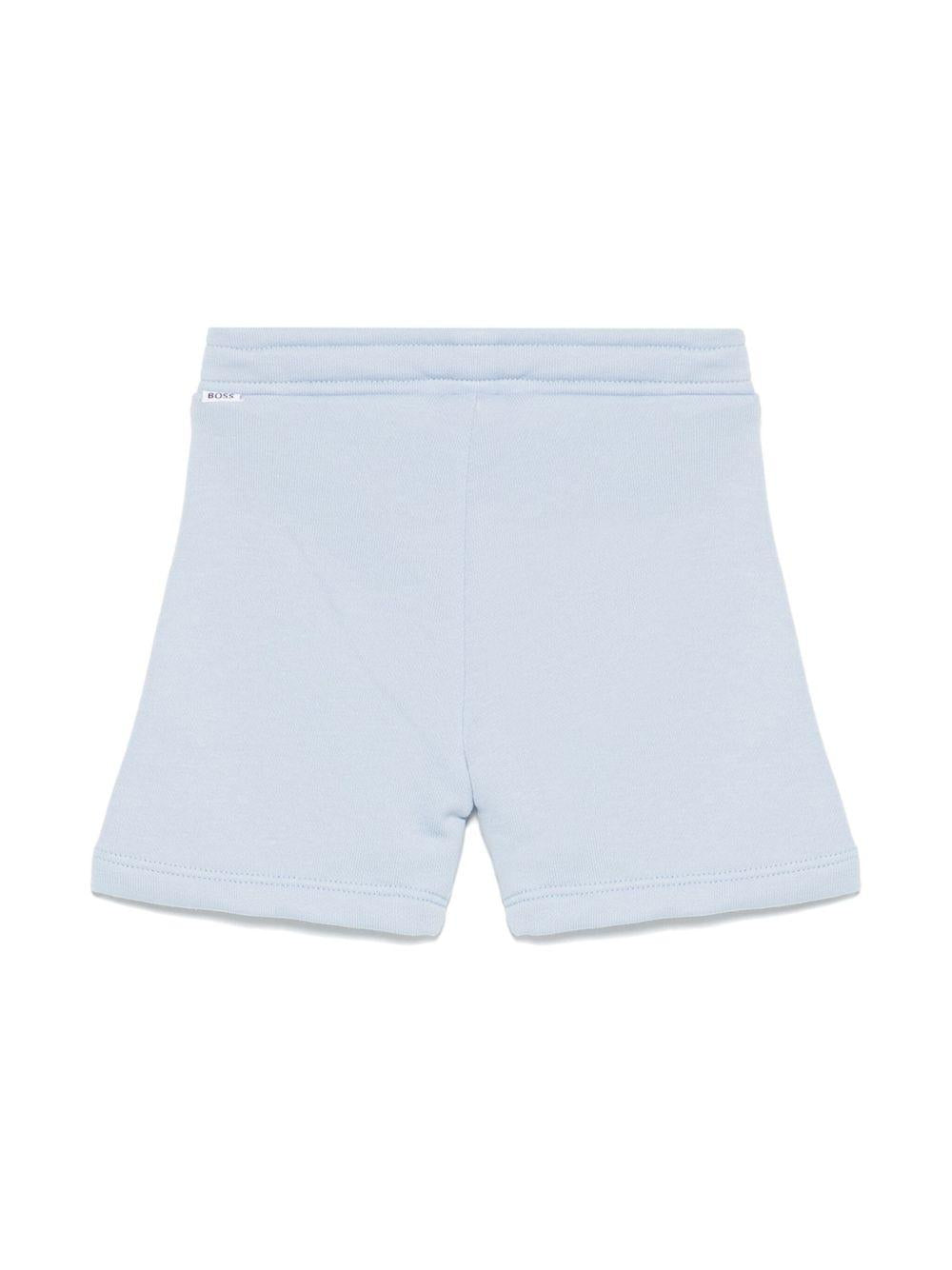 Bermuda per neonato Boss Kidswear azzurro con stampa con logo J52086 887 BOSS KIDS 