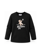T-shirt per bambini Moschino Kids nera con motivo Teddy Bear HZO00JLAA20 60100 MOSCHINO KIDS 