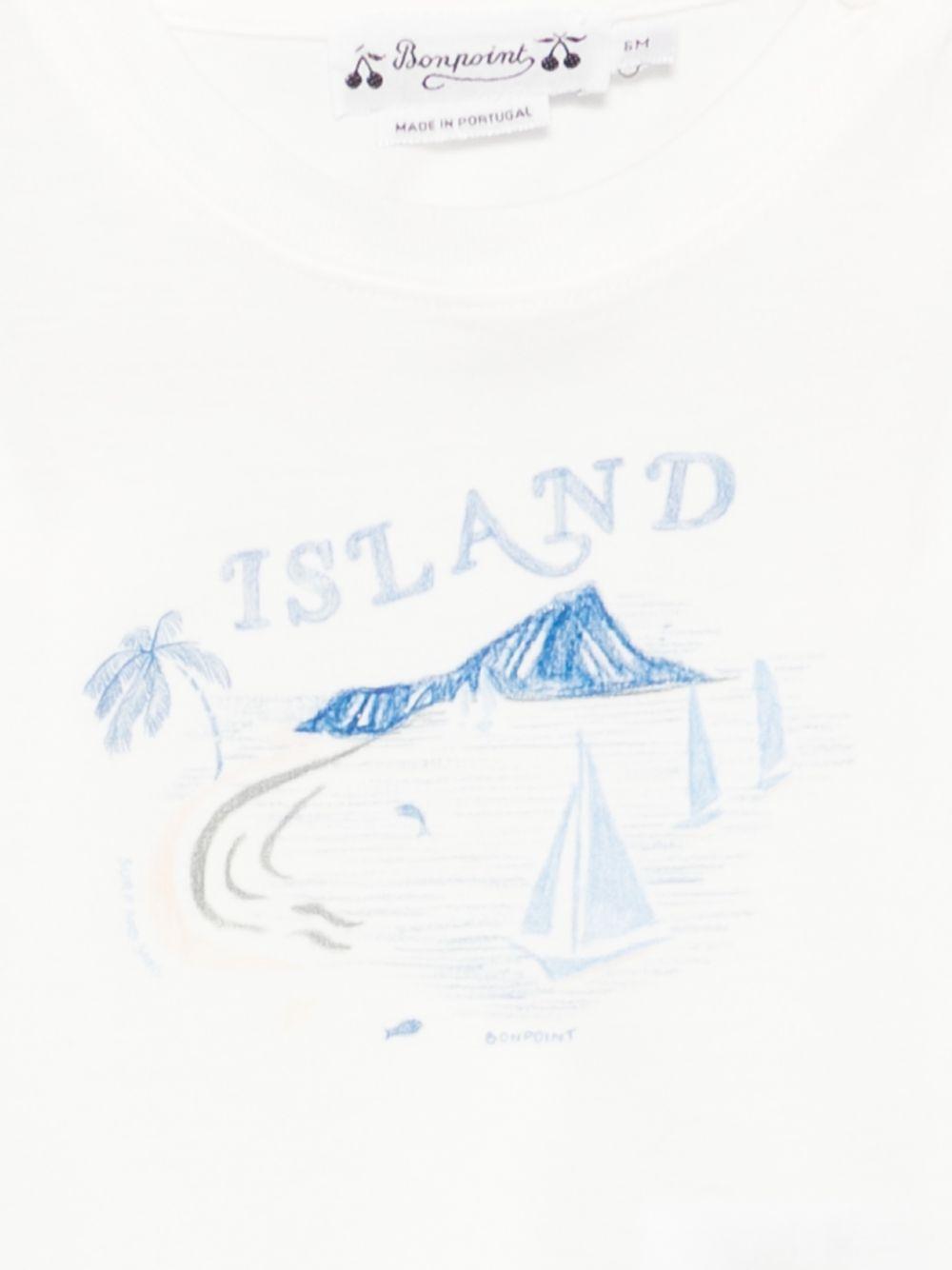 T-shirt Tom per neonato Bonpoint bianco con stampa grafica sul davanti S06YTSK00006 102 BONPOINT KIDS 