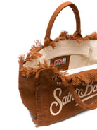 Borsa Vanity MC2 Saint Barth marrone con dettaglio frange VANI022 00396L MC2 ST. BARTH KIDS 