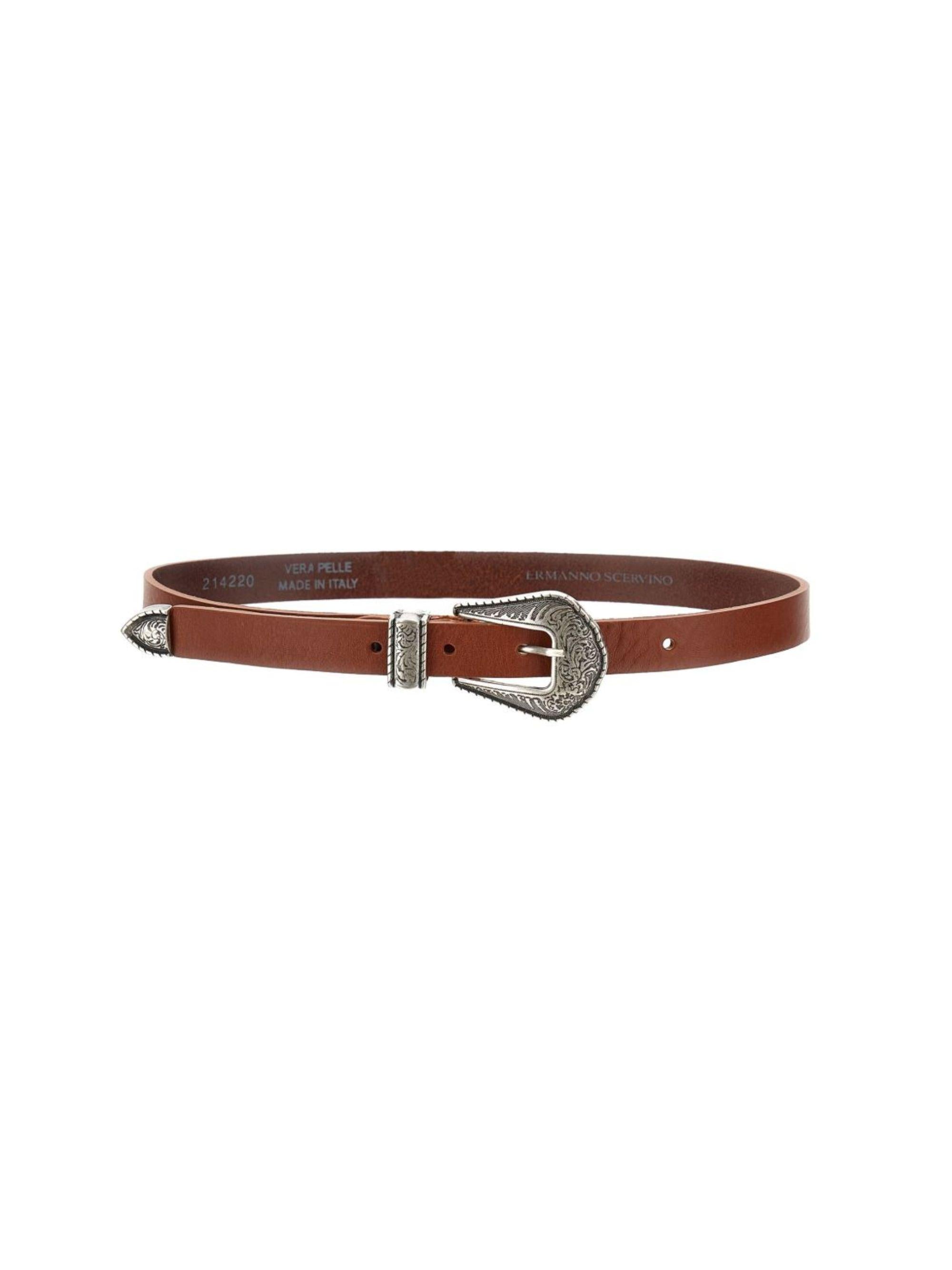Cintura per bambina Ermanno Scervino Junior marrone con fibbia decorata Z9G003 7757 0006 ERMANNO SCERVINO KIDS 