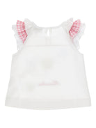 T-shirt per neonata Monnalisa bianca con stampa a fiori 39G605 7002 0099 MONNALISA KIDS 