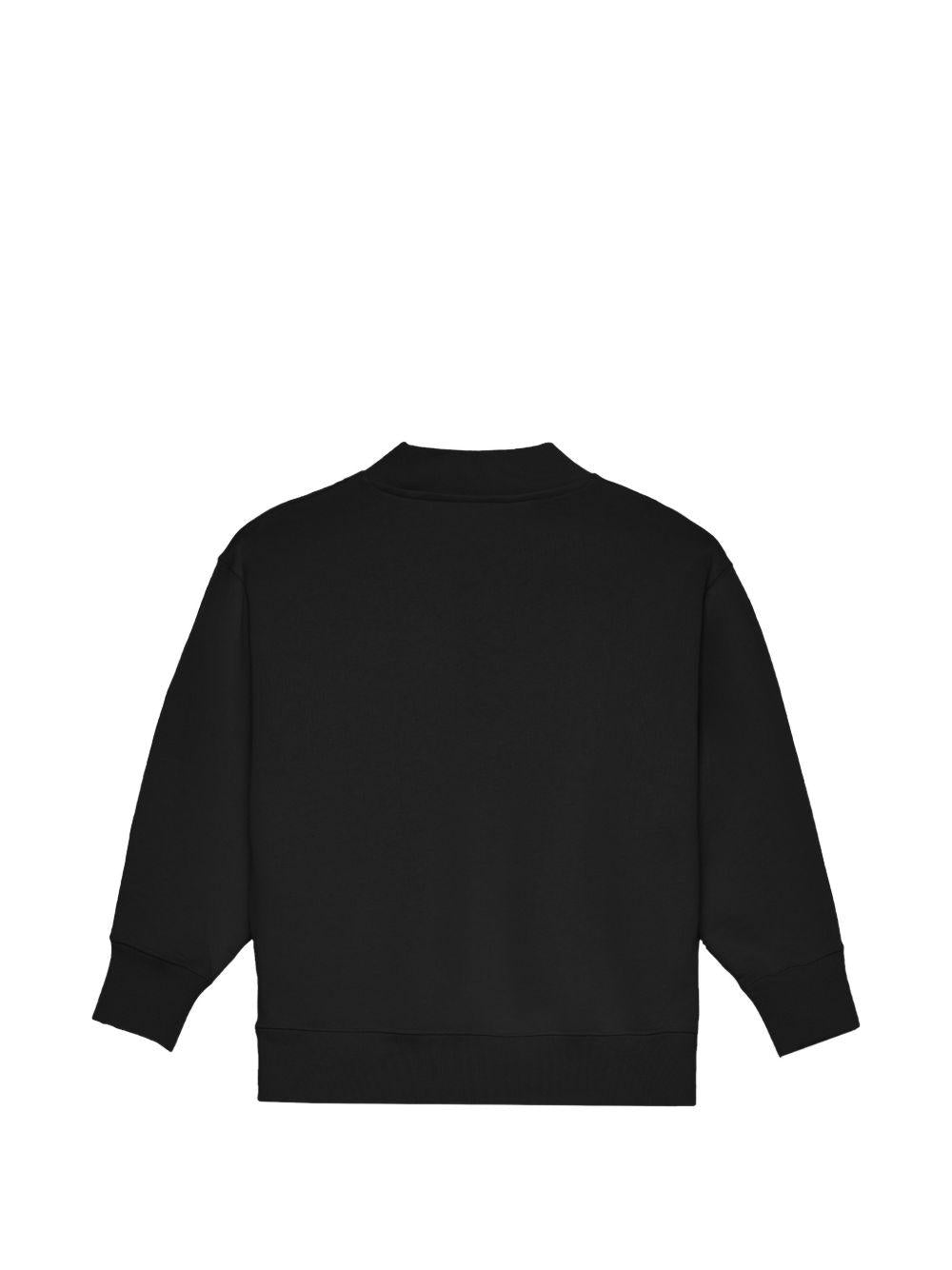 Felpa per bambino Palm Angels Kids nera con logo sul davanti PBBA012S26FLE004 110 PALM ANGELS KIDS 