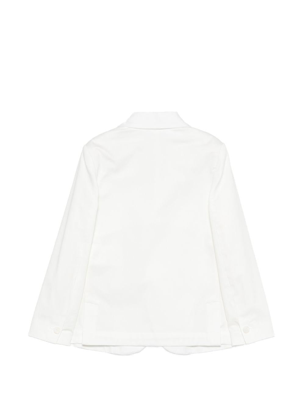 Blazer per bambino Fay Kids bianco con tasche anteriori con patta FY2Q04 G0019 101 FAY KIDS 