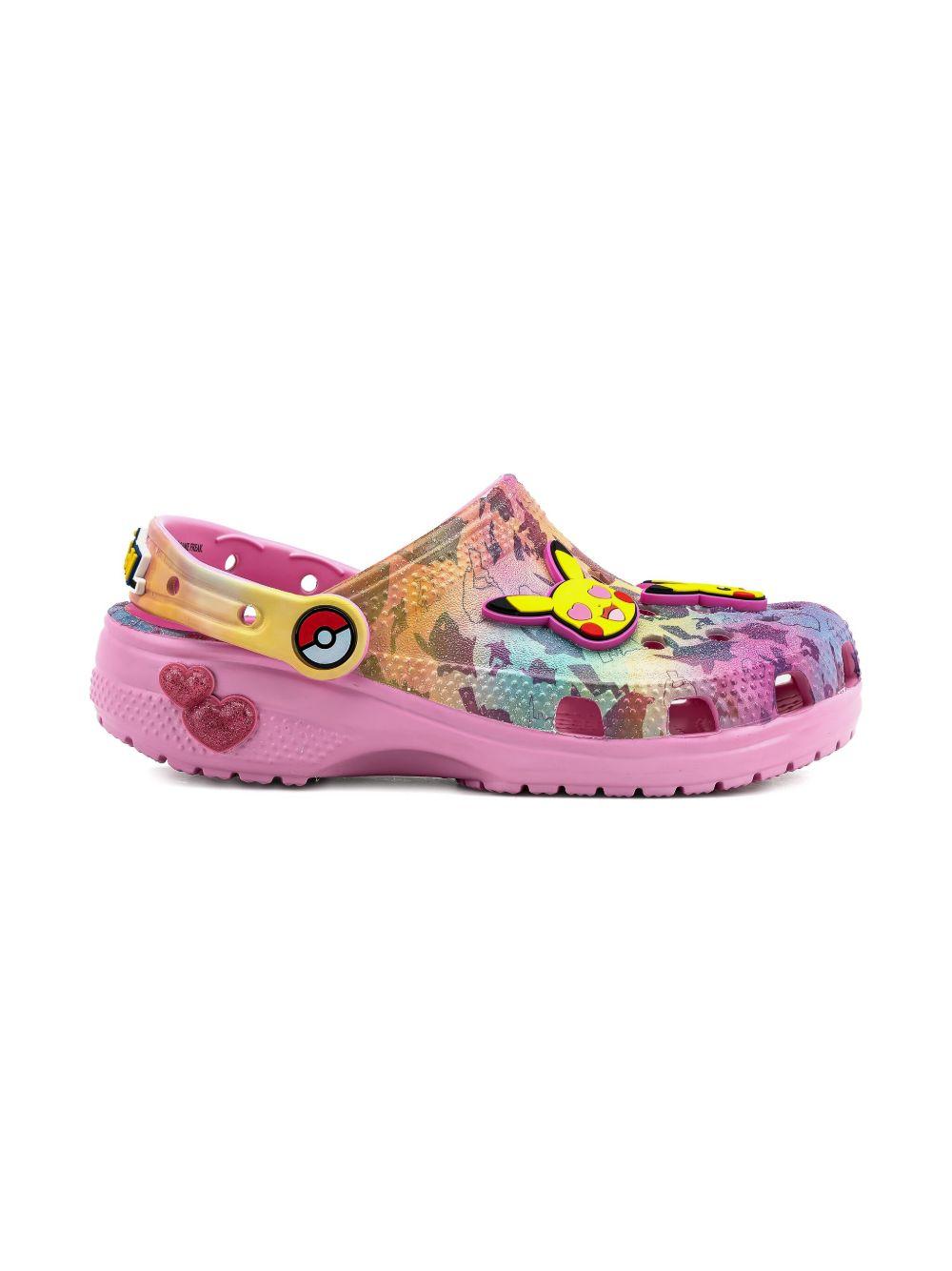Clog per bambina Crocs Kids x Pokémon rosa con dettagli Pikachu 211229 MLT CROCS KIDS 