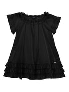 Abito per bambina Monnalisa nero con rifinitura a ruches 41G909 7105 0050 MONNALISA KIDS 
