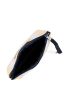 Pochette Aline MC2 Saint Barth gialla con design a righe ALIN001 03279L MC2 ST. BARTH KIDS 