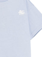 T- shirt per bambino Etro Kids azzurra con logo ricamato GY8P91 Z3672 602 ETRO KIDS 