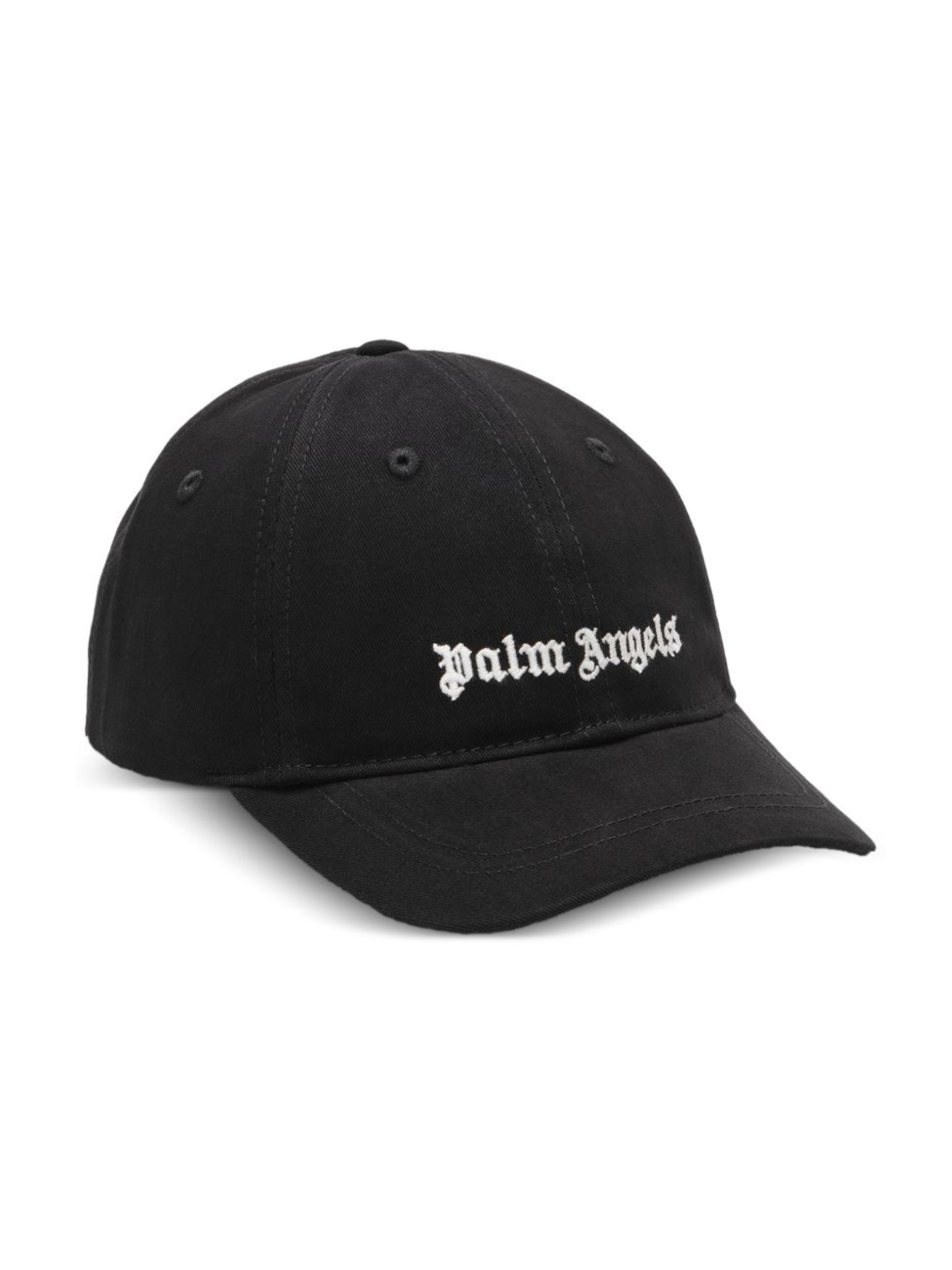 Cappello da baseball per bambino Palm Angels Kids nero con logo sul davanti PBLB002S26FAB003 110 PALM ANGELS KIDS 