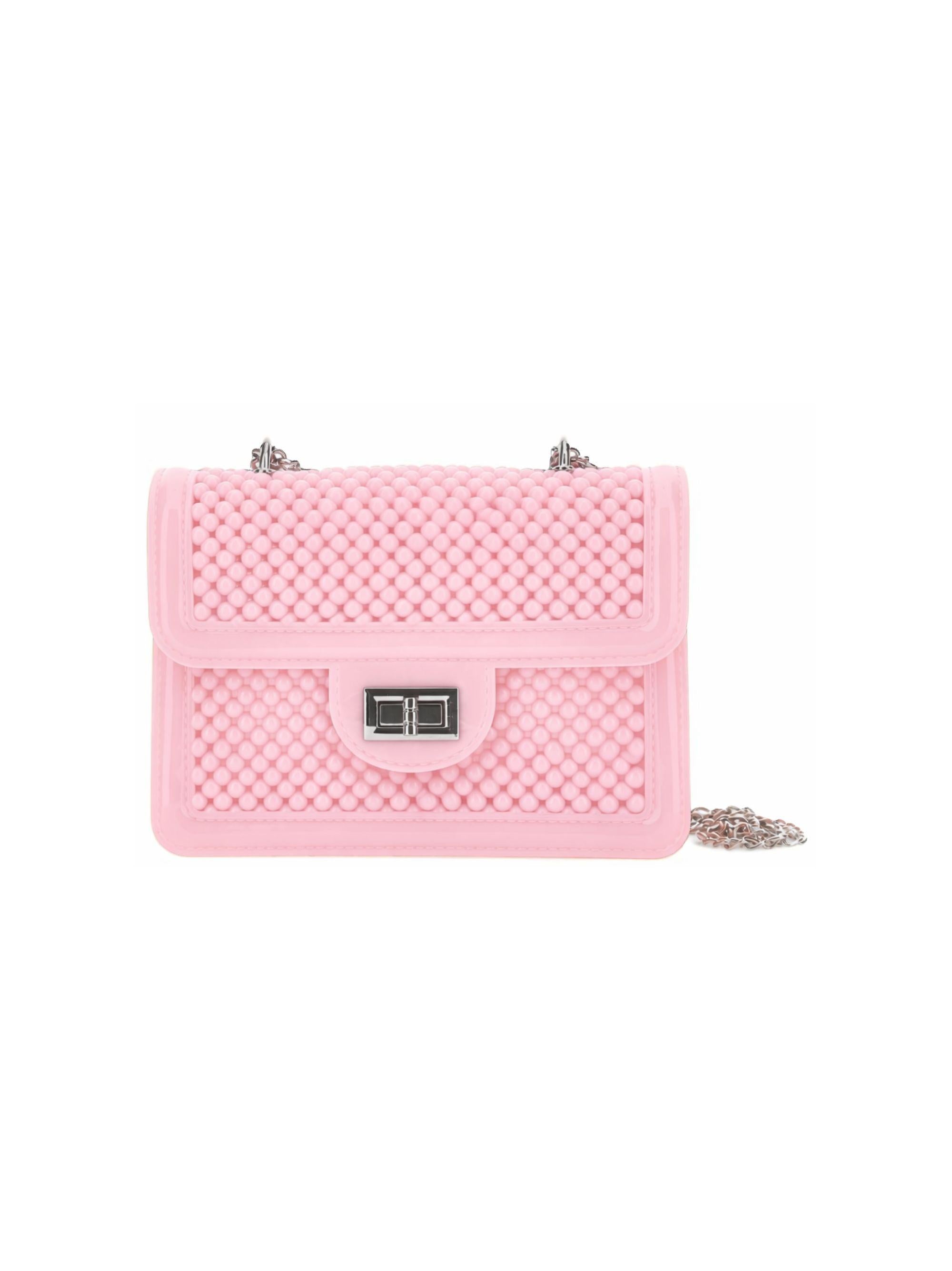 Borsa per bambina Monnalisa rosa con design a perline 17G000 7061 0091 MONNALISA KIDS 