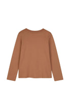 T-shirt per bambina Chloè Kids marrone con stampa logo sul davanti C21299 31F CHLOE' KIDS 