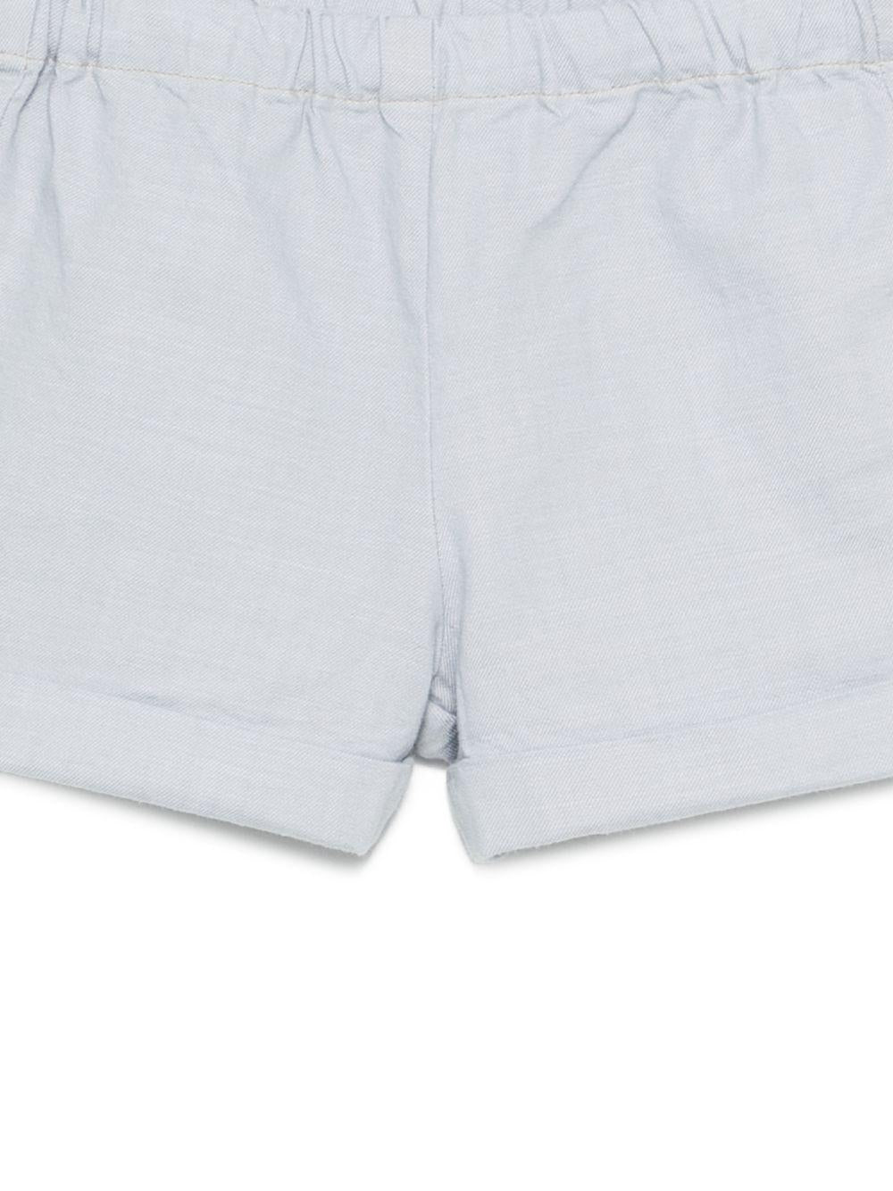 Shorts Ecady per neonato Bonpoint azzurro con toppa con logo S06YBEW00002 010 BONPOINT KIDS 