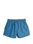 Shorts per bambino Mini Rodini denim con ricamo bassotto 26230152 BLUE MINI RODINI KIDS 