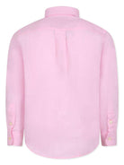 Camicia per bambino POLO RALPH LAUREN KIDS rosa in lino 322967600 002 Ralph Lauren kids 