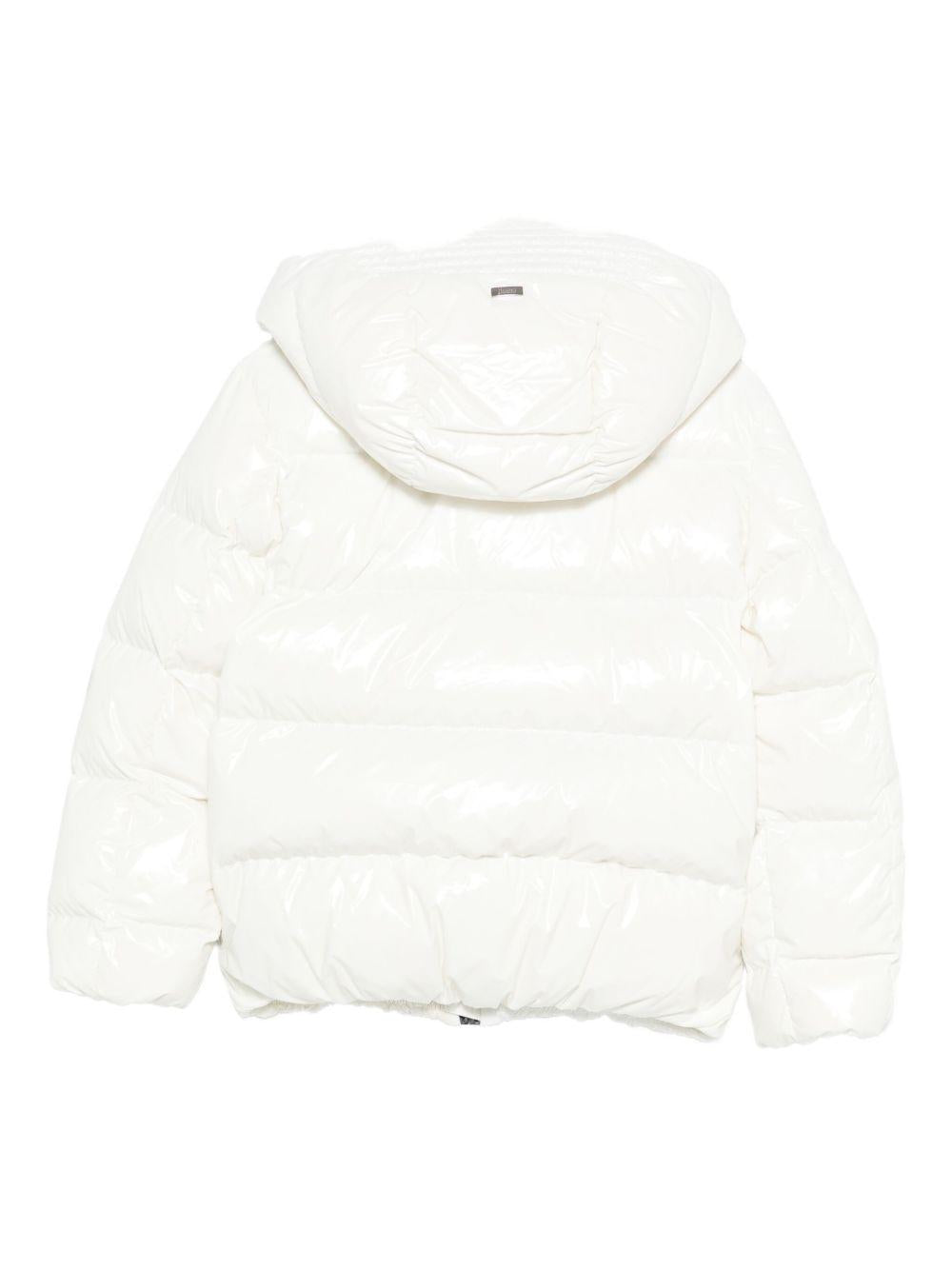 Giubbino per bambino Herno Kids bianco con cappuccio removibile PI000037X12220Z 1000 HERNO KIDS 