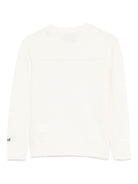 Maglione per bambino MC2 Saint Barth Kids bianco con stampa grafica "Friends forever" DOU0019 00340I MC2 ST. BARTH KIDS 