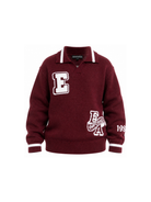 Maglione per bambino Emporio Armani Kids bordeaux con colletto polo EB001583 AF27314 UA343 EMPORIO ARMANI KIDS 