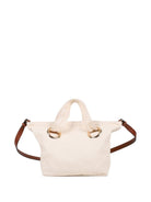 Borsa tote per bambina Chloé Kids beige con logo ricamato sul davanti C20872 148 CHLOE' KIDS 
