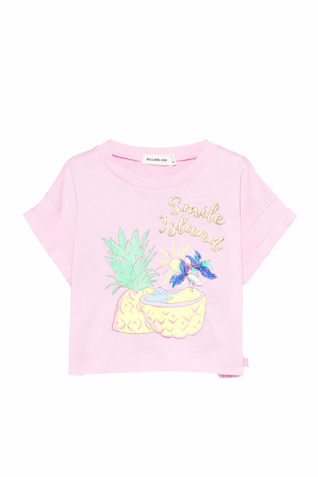 T-shirt per bambina Billieblush rosa con stampa grafica U21954 46N BILLIEBLUSH 