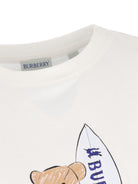 T-shirt per bambino Burberry Kids bianco con stampa orsetto 8117540 A2014 BURBERRY KIDS 