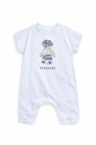 Tutina per neonato Burberry Kids azzurra con stampa grafica orsetto sul davanti 8119305 A2165 BURBERRY KIDS 