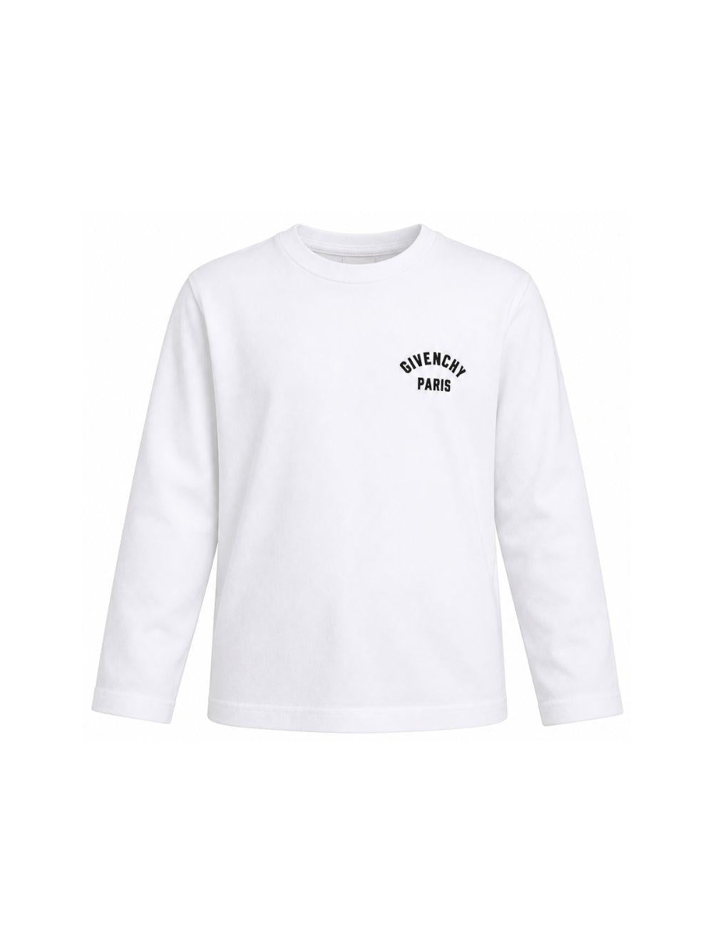 T-shirt per bambino Givenchy Kids bianca con logo sul davanti H31347 10P GIVENCHY KIDS 