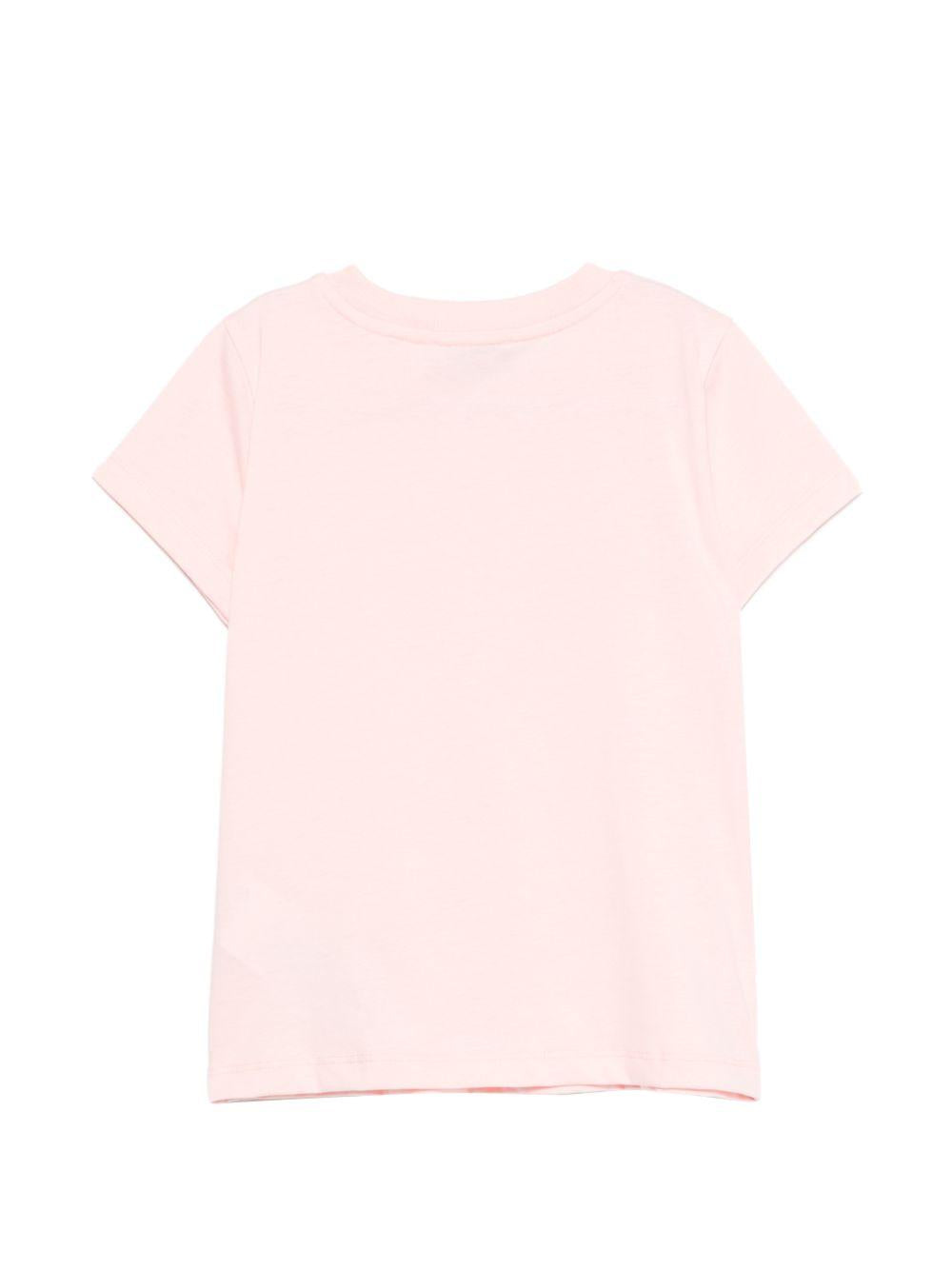 T-shirt per bambina Moschino Kids rosa con stampa grafica Teddy bear HGM06KLAA02 50209 MOSCHINO KIDS 