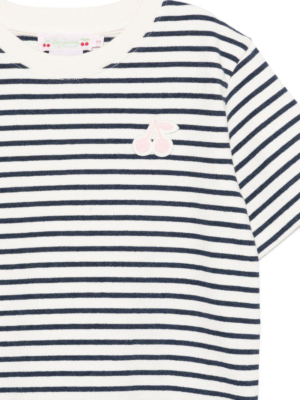 T-shirt Lilas per bambina Bonpoint multicolor con design a righe S06GTSK00005 274 BONPOINT KIDS 