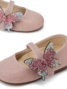 Ballerine per bambina BabyWalker rosa con applicazione farfalla PB5843 DUSTY PINK BABYWALKER KIDS 