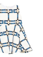 Abito per neonata Elisabetta Franchi La Mia Bambina multicolore con stampa geometrica EGAB2250GAE01 0072 ElISABETTA FRANCHI KIDS 