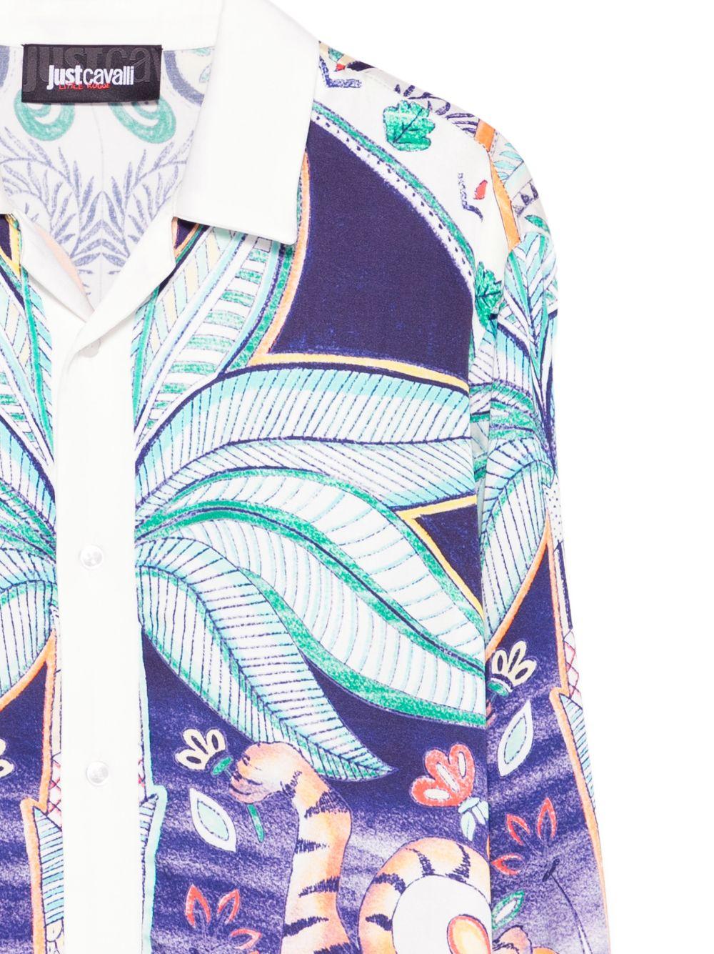 Camicia per bambino Just Cavalli Kids multicolore con colletto classico JBP26072CA INDIA D.MN ROBERTO CAVALLI KIDS 