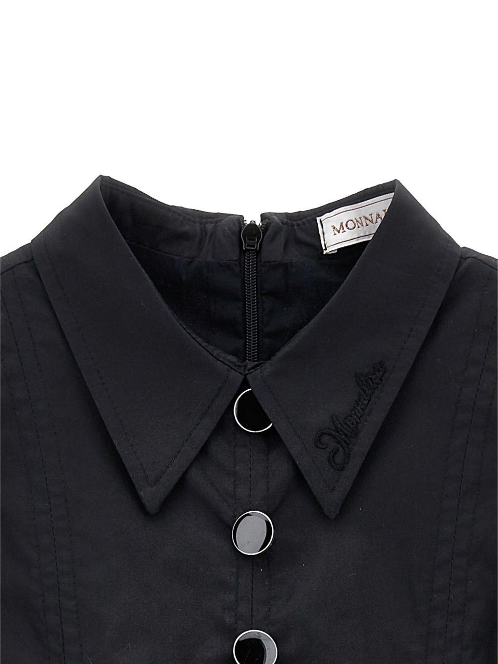 Abito per bambina Monnalisa nero con colletto polo 17G901 7116 0050 MONNALISA KIDS 